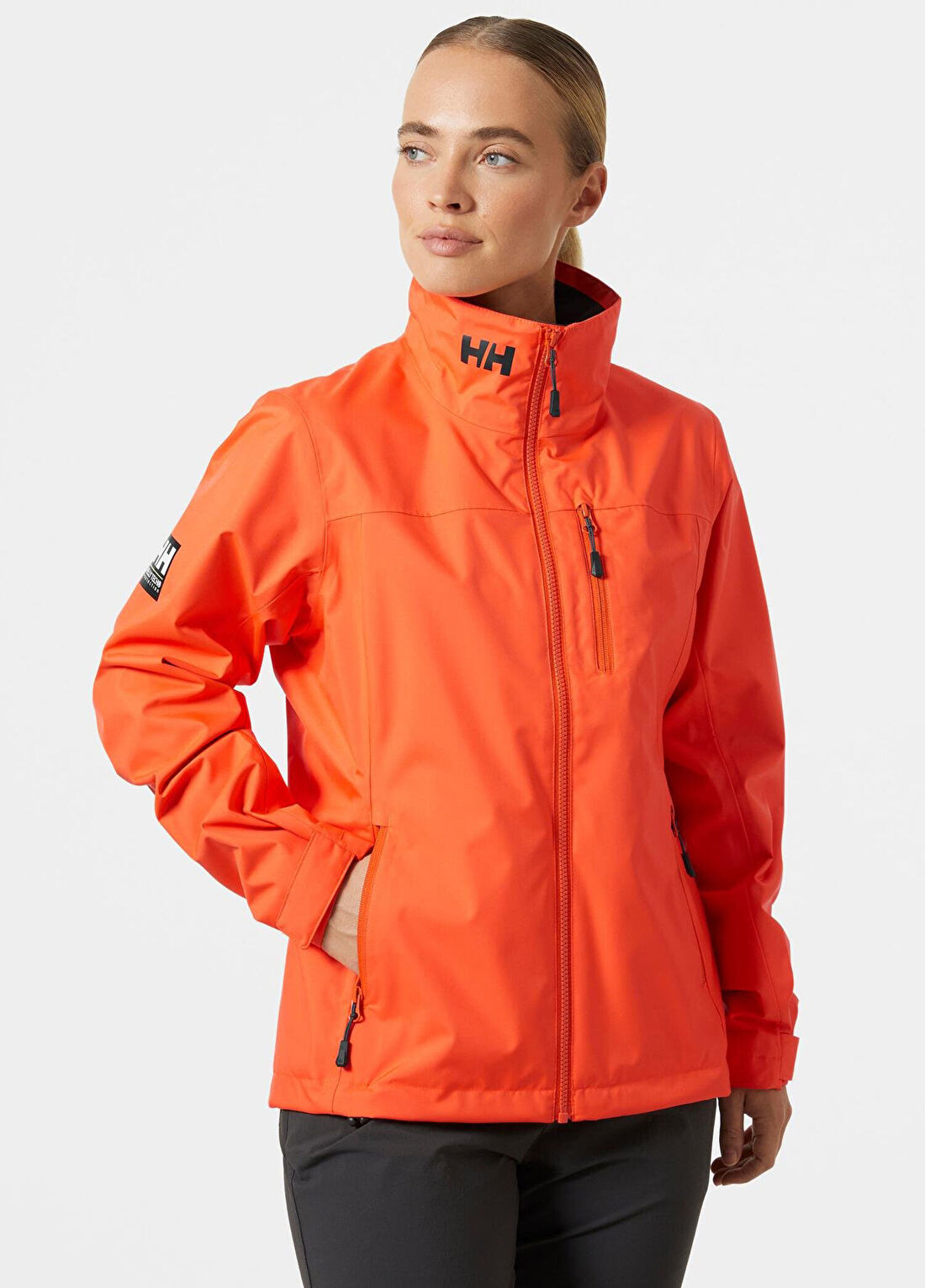 Helly Hansen W Crew 2.0 Flame Dik Yaka Kadın Yelken Ceketi görsel 3