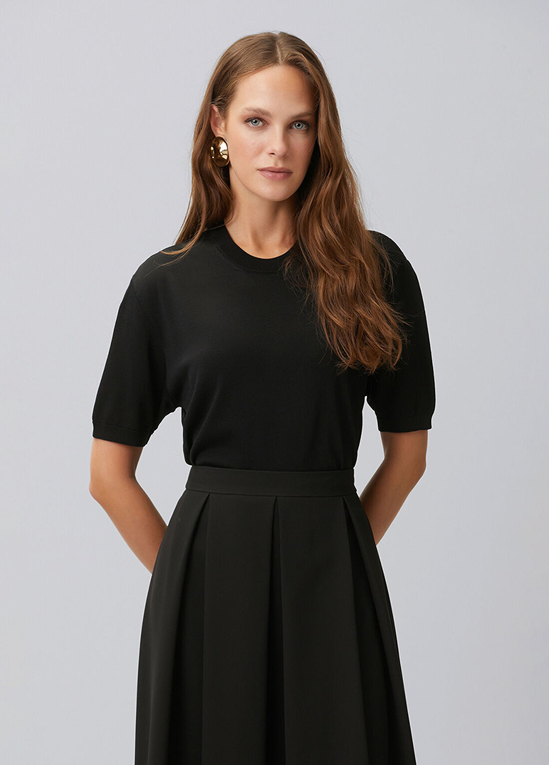 Network Siyah Rayon Basic Kazak