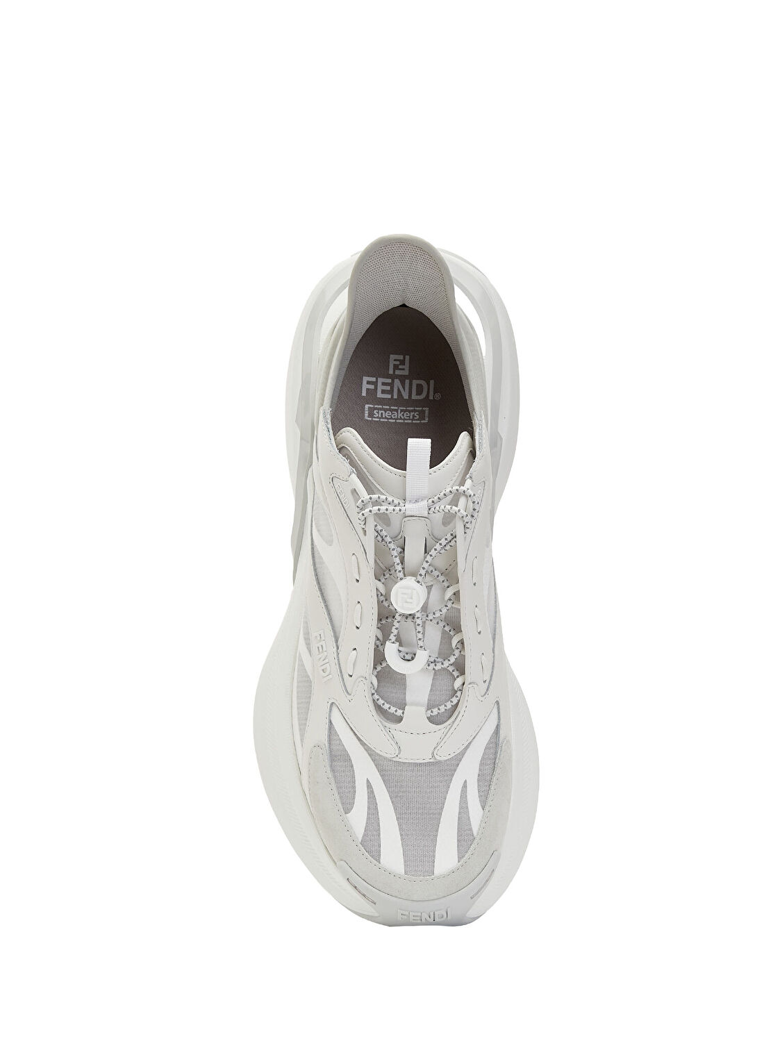Fendi Wave Beyaz Erkek Deri Sneaker görsel 4