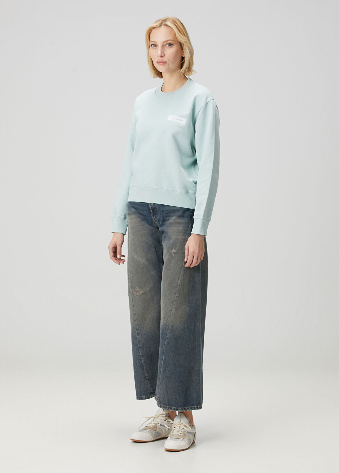 MM6 Maison Margiela Turkuaz Sweatshirt görsel 2