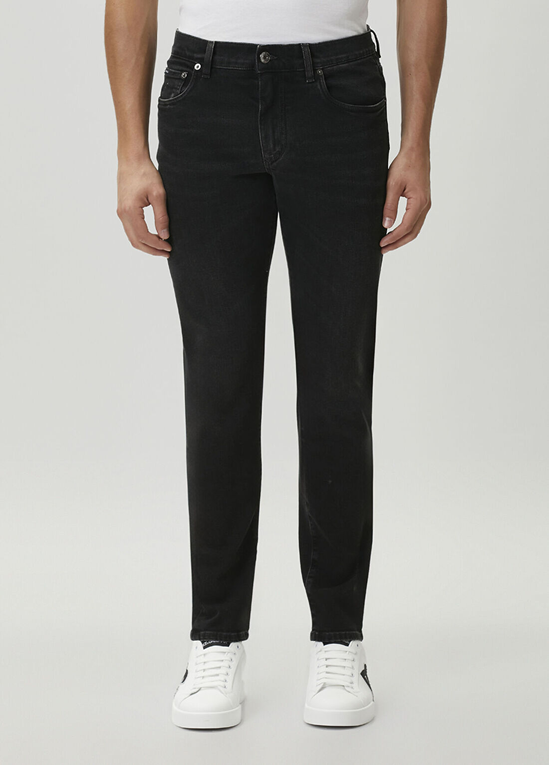 Dolce&Gabbana Slim Fit Siyah Jean Pantolon görsel 2