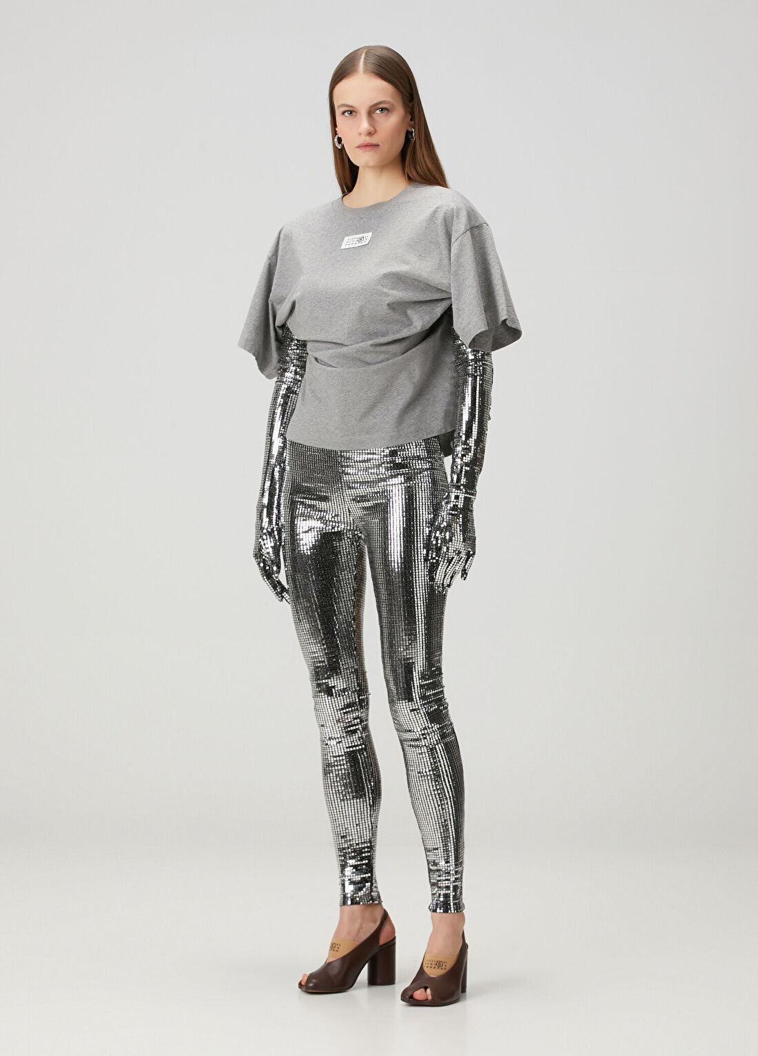 MM6 Maison Margiela Silver Payetli Pantolon