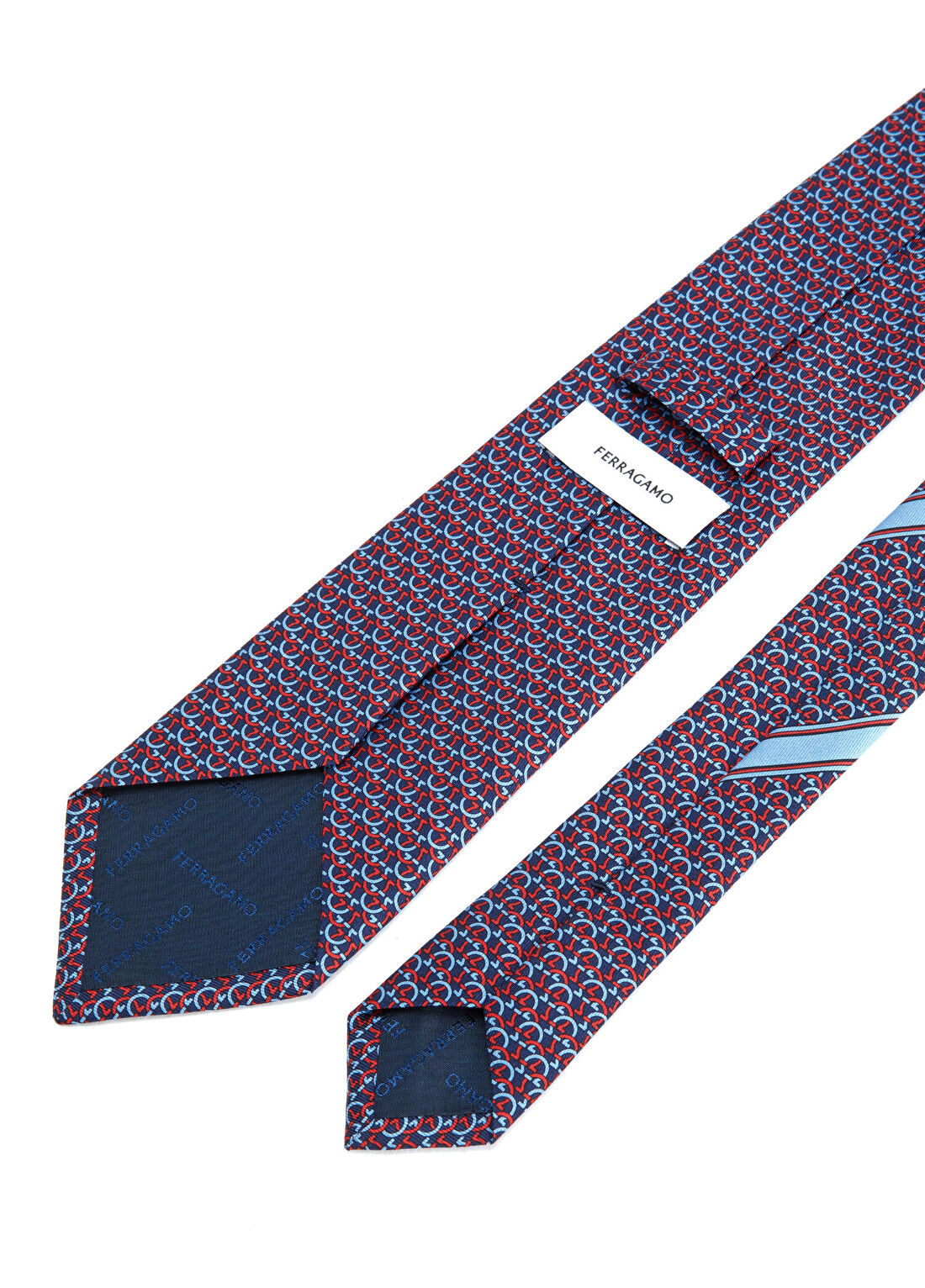 Ferragamo Lacivert İpek Kravat görsel 2