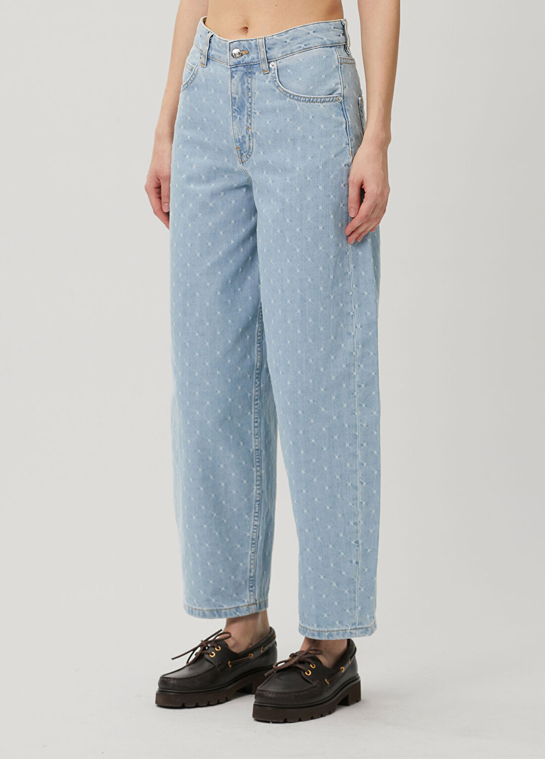 Maje Mavi Desenli Jean Pantolon görsel 2