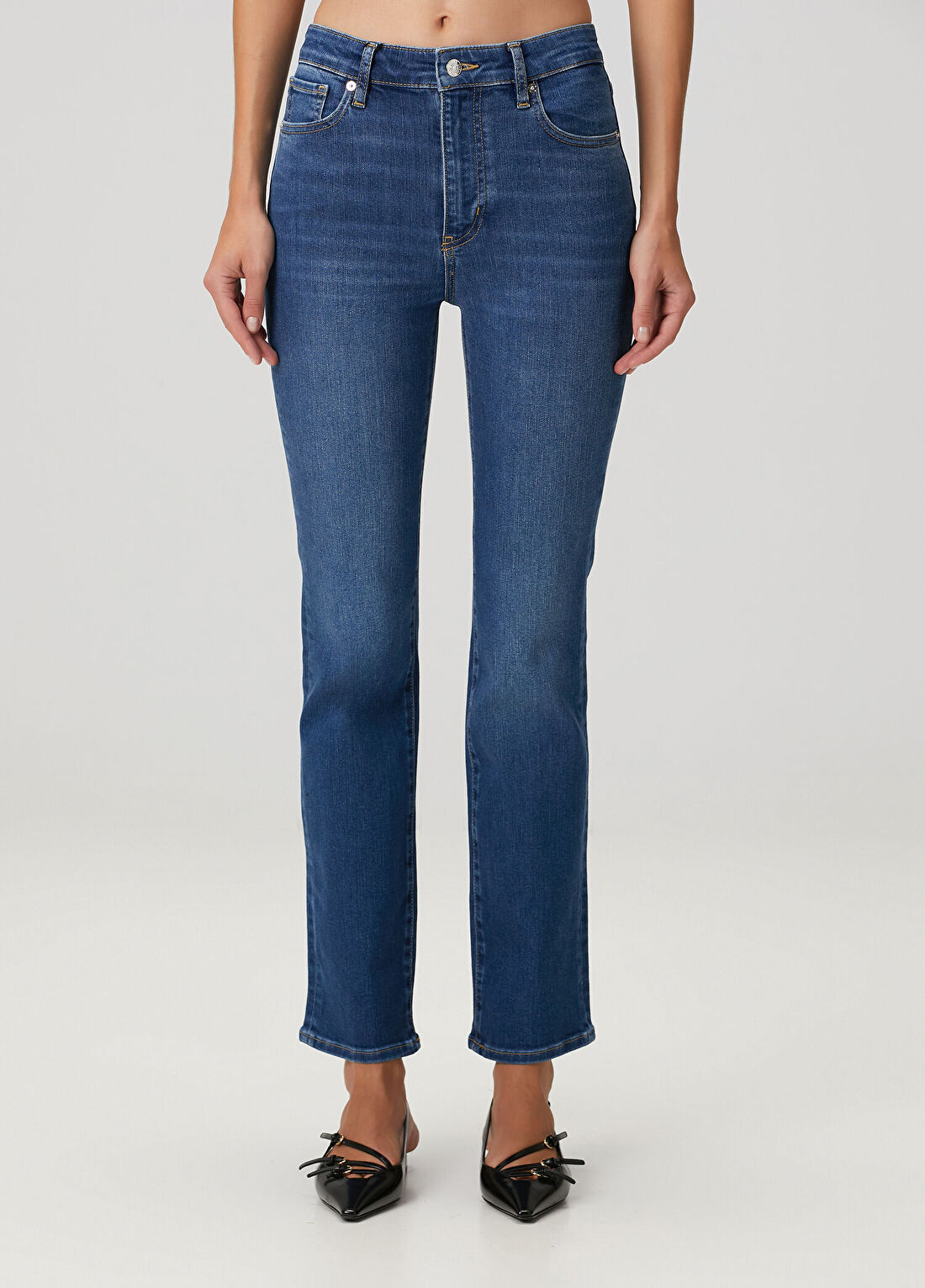 Frame Denim The Pencil Mavi Jean Pantolon görsel 2