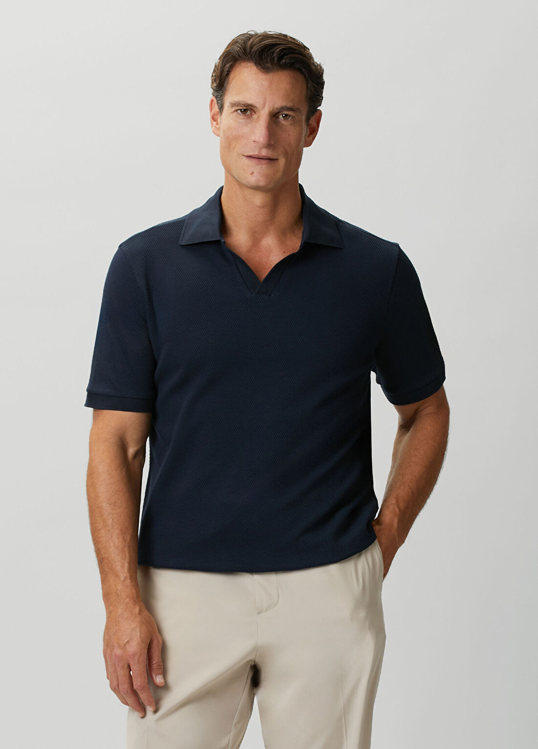 Eton Lacivert Polo Yaka T-shirt