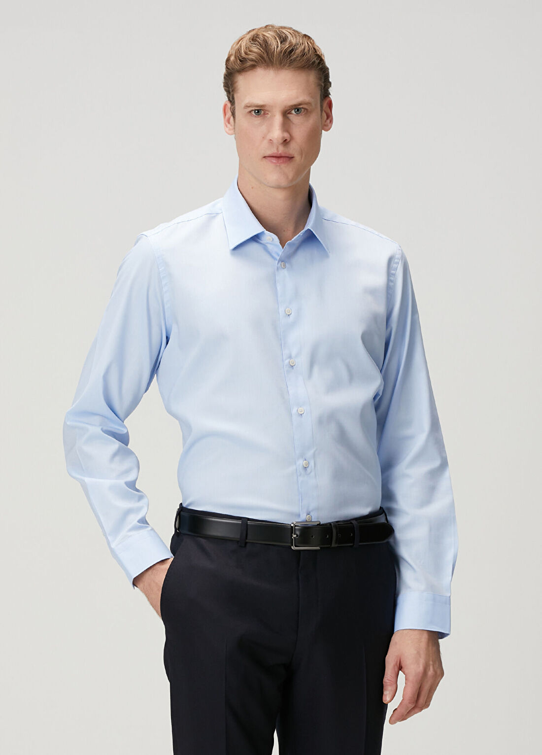 Beymen Bes Custom Fit Mavi Gömlek