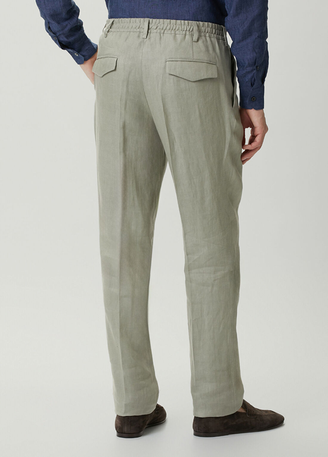 Lardini Yeşil Keten Pantolon görsel 3