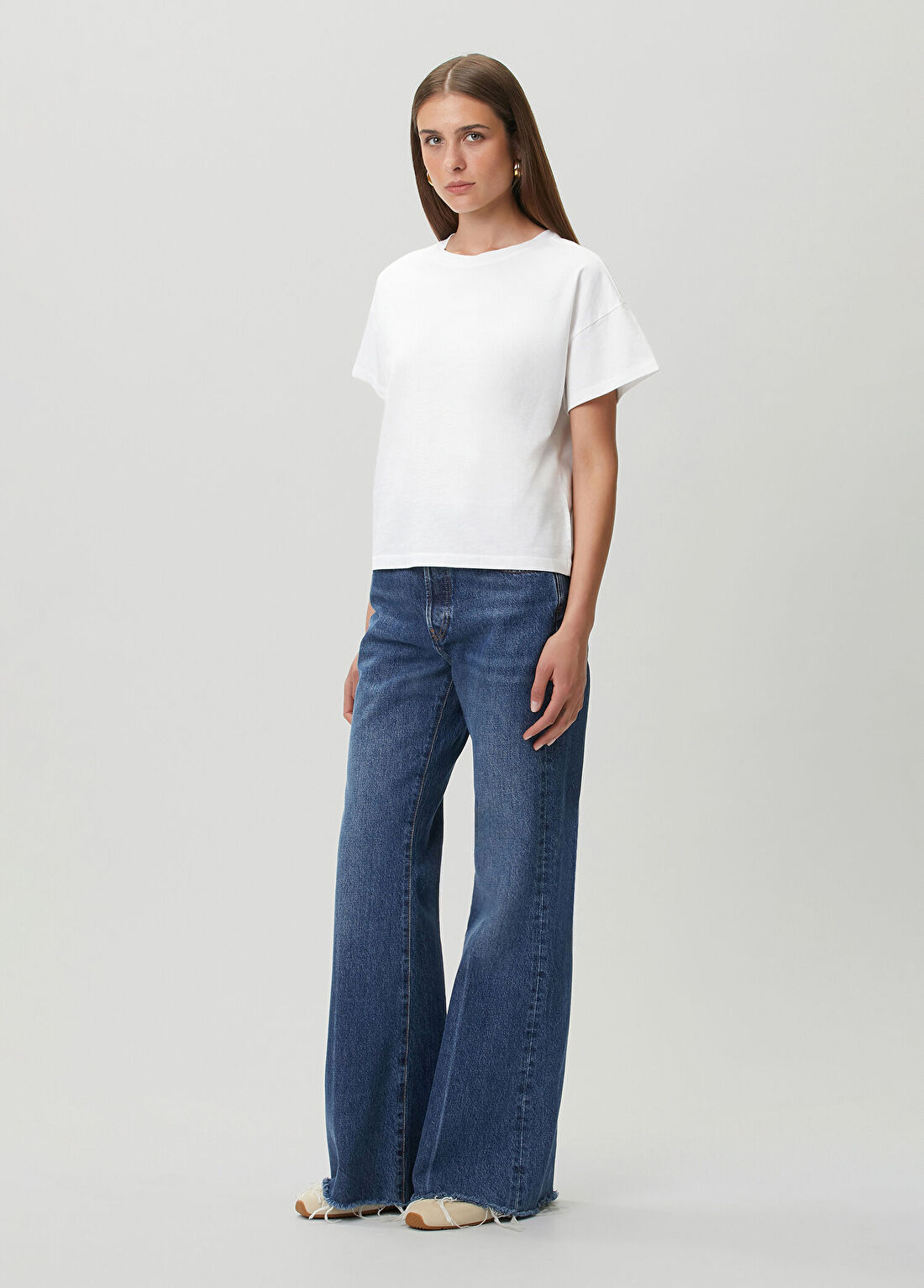 Rag&Bone Kelly Boxy Beyaz T-shirt görsel 2