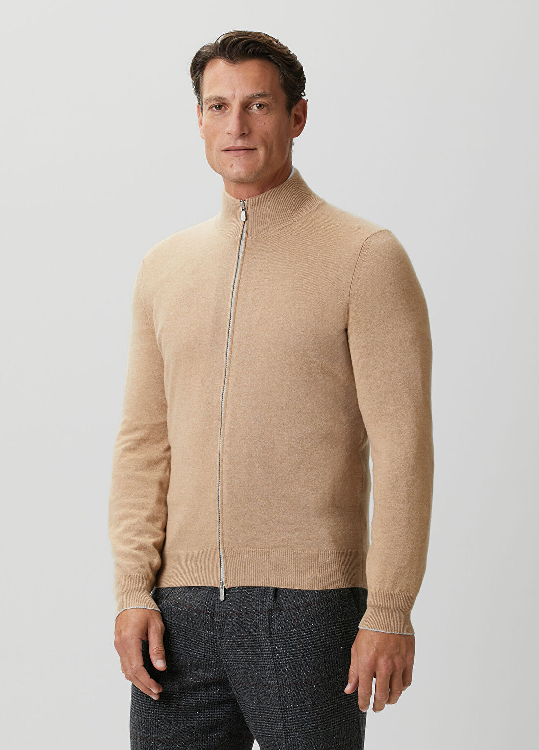 Brunello Cucinelli Camel Kaşmir Triko Hırka görsel 3