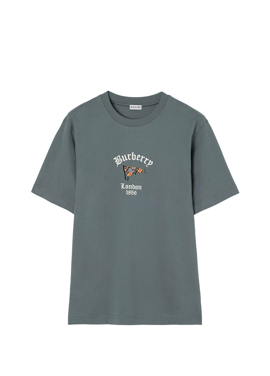 Burberry Ryan Flag Mavi Kısa Kollu Erkek T-Shirt
