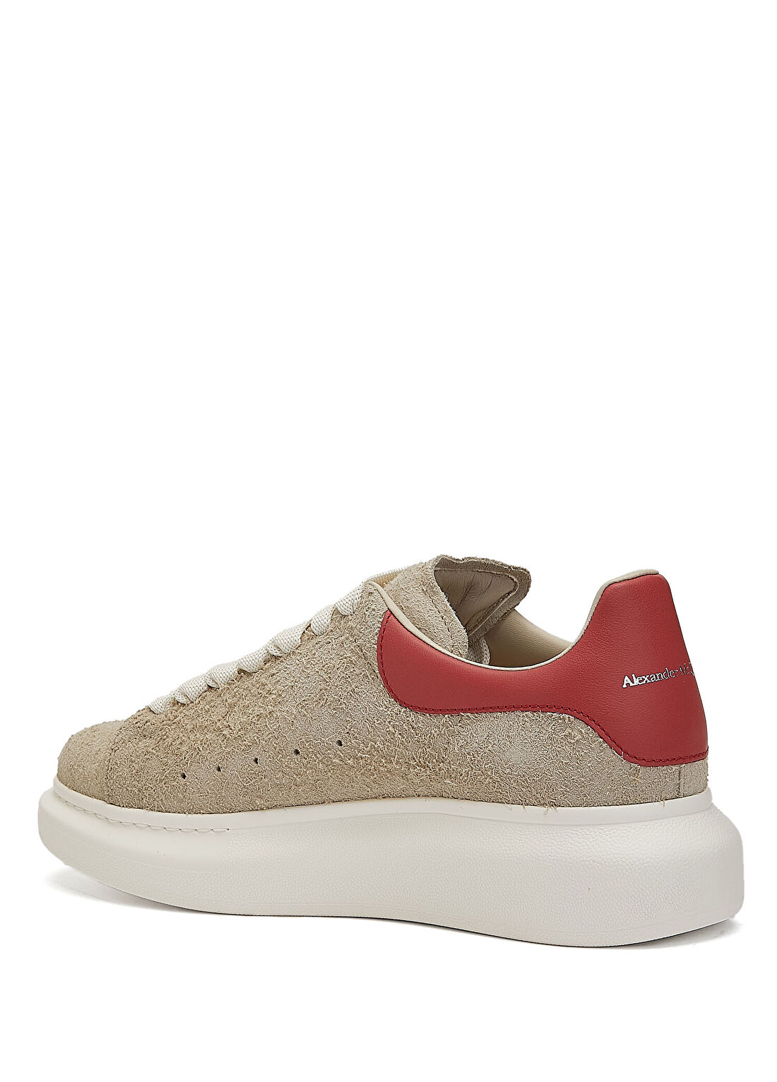 McQueen Oversized Ekru Pembe Kadın Deri Sneaker görsel 3