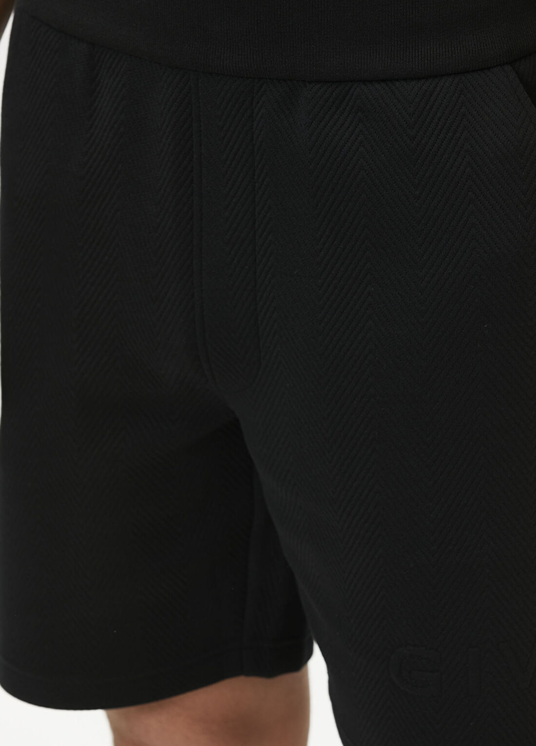 Givenchy Siyah Jakarlı Balıksırtı Desenli Bermuda görsel 4