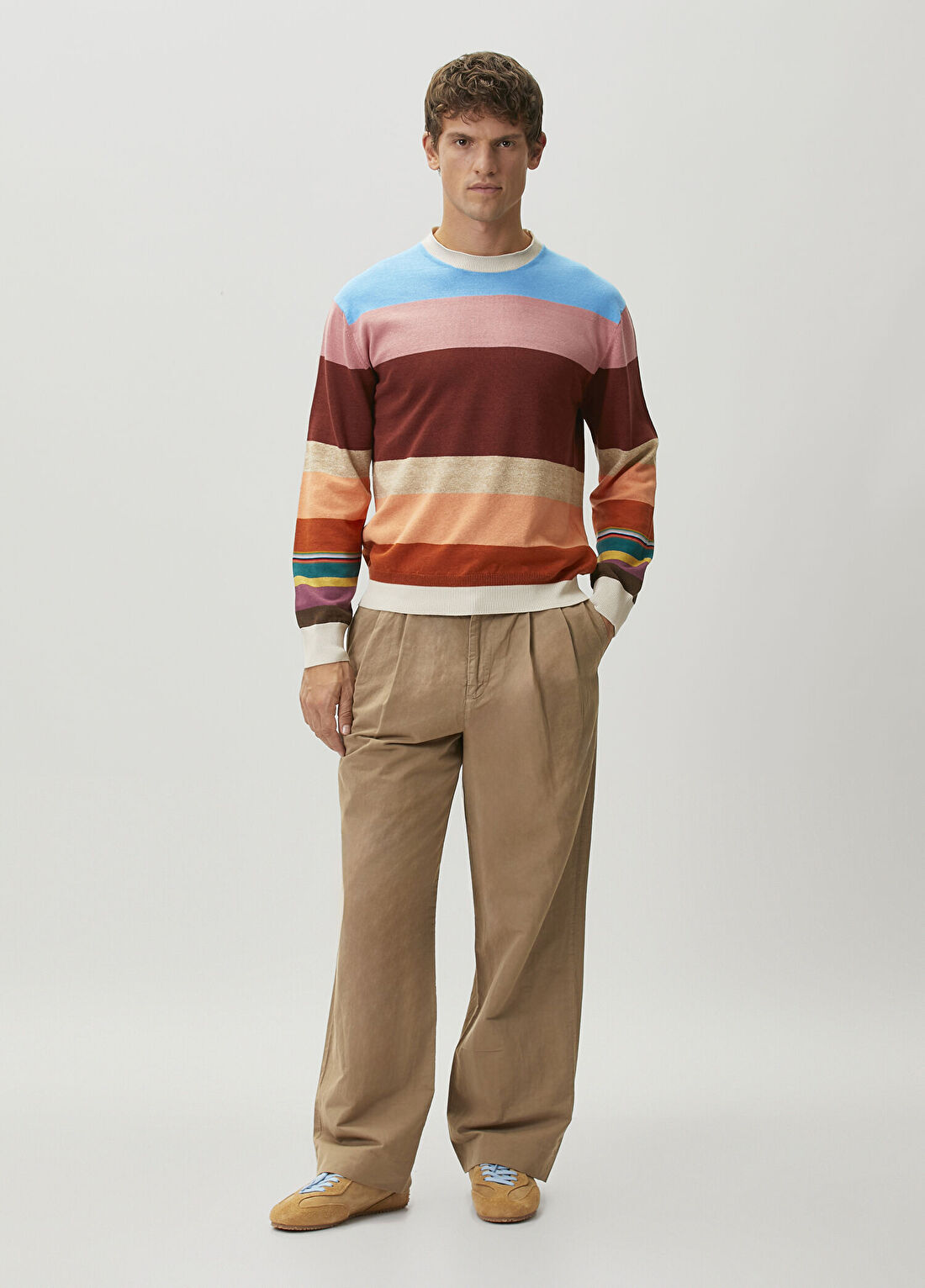 PS Paul Smith Bej Pileli Pantolon