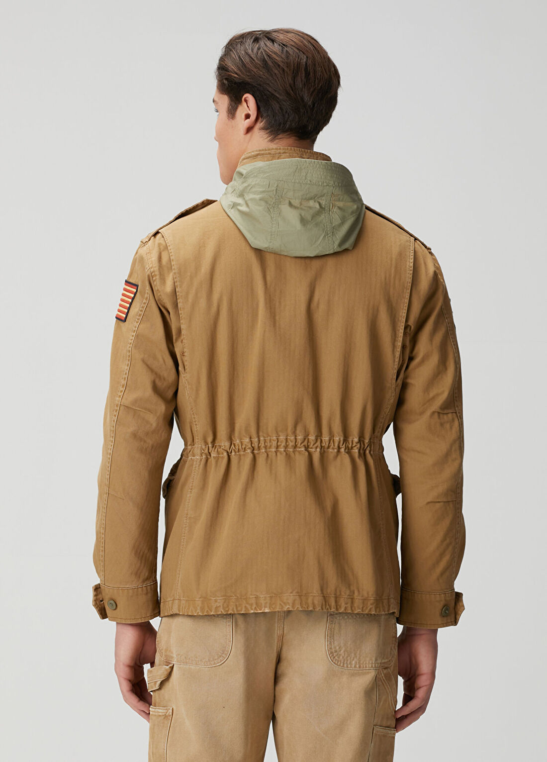 Polo Ralph Lauren Bej Kapüşonlu Patchli Mont görsel 4