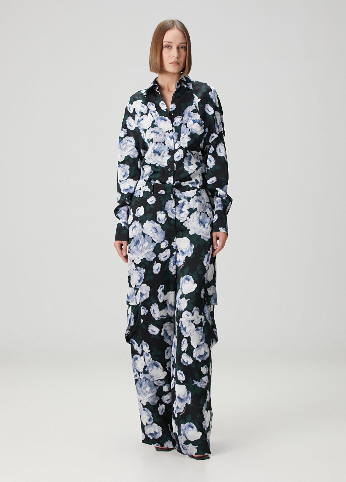 Stella McCartney Çiçek Desenli Saten Pantolon