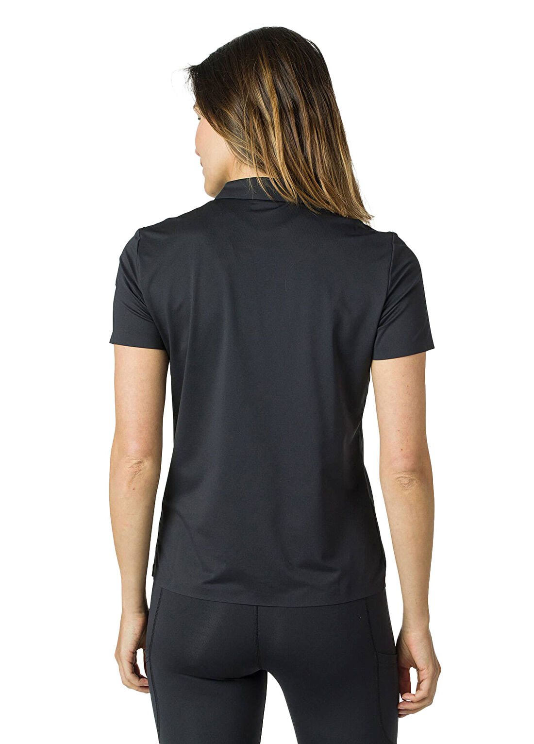 Rossignol Skpr Tech Polo Siyah Polo Yaka Kısa Kollu Kadın T-shirt görsel 3
