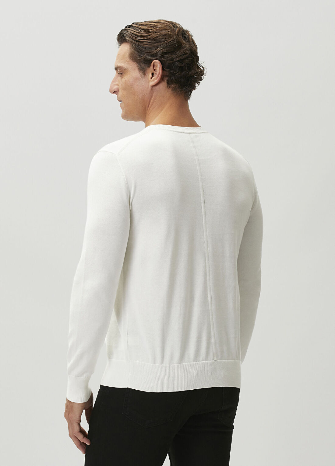Calvin Klein Supima Beyaz Triko görsel 4