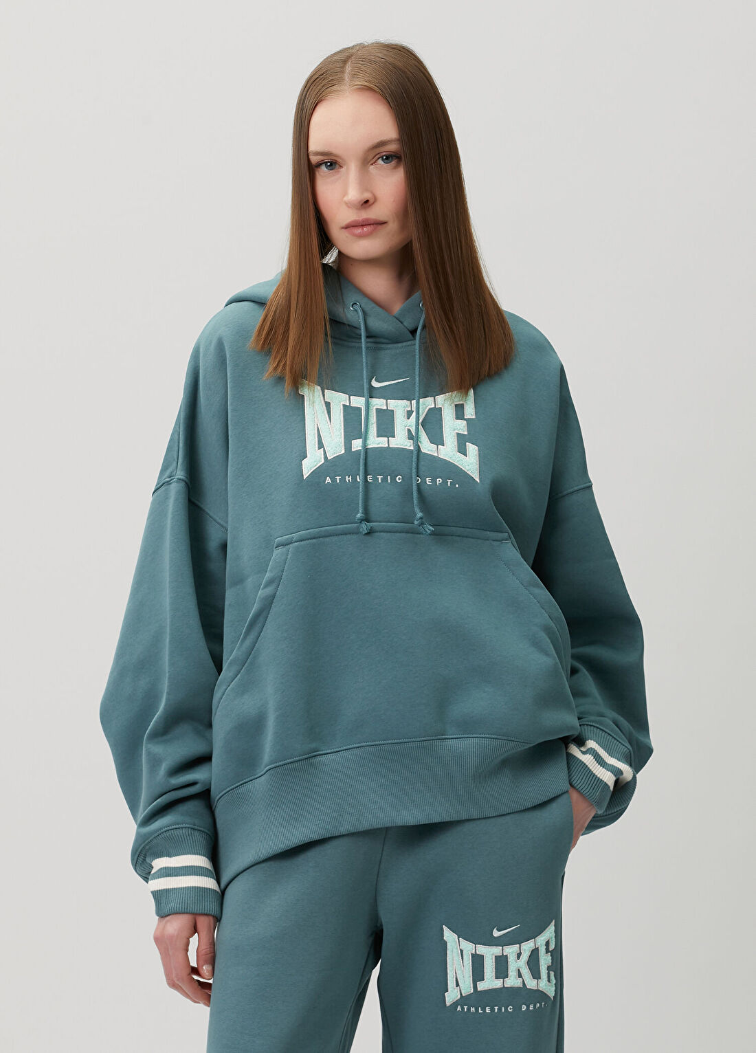 Nike Phoenix Fleece Yeşil Kapüşonlu Sweatshirt