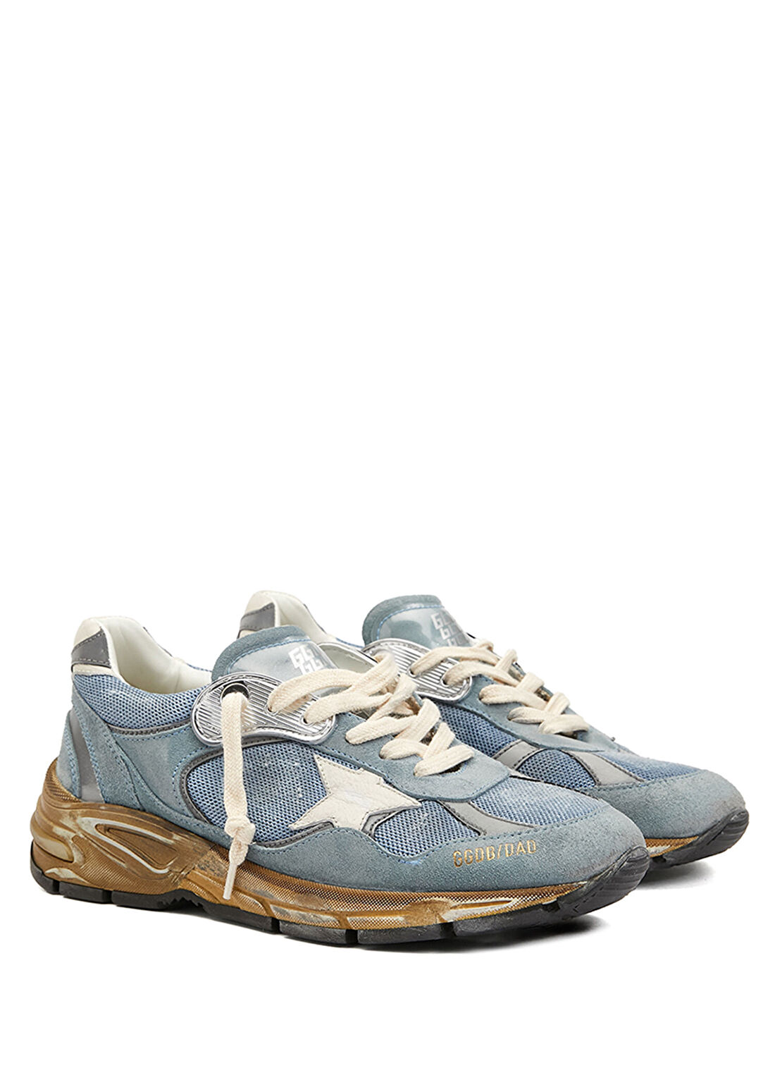 Golden Goose Dad Star Mavi Kadın Deri Sneaker görsel 2