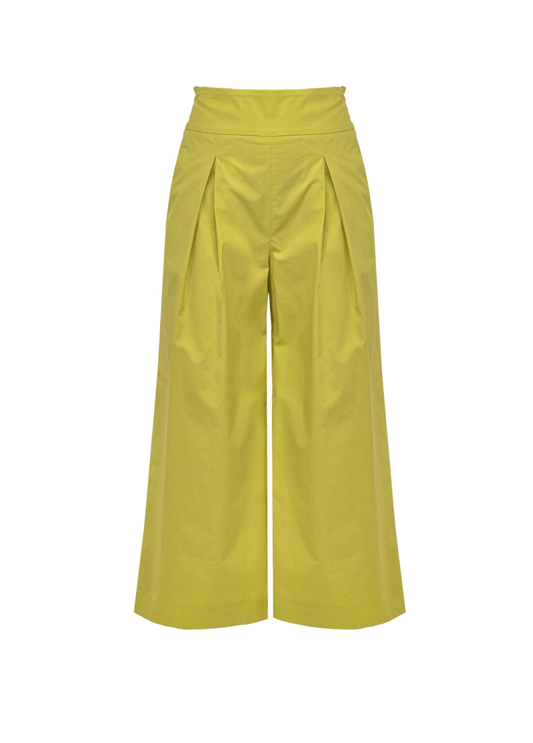 Pinko Teso 4 Limon Sarısı Bol Paça Kadın Pantolon