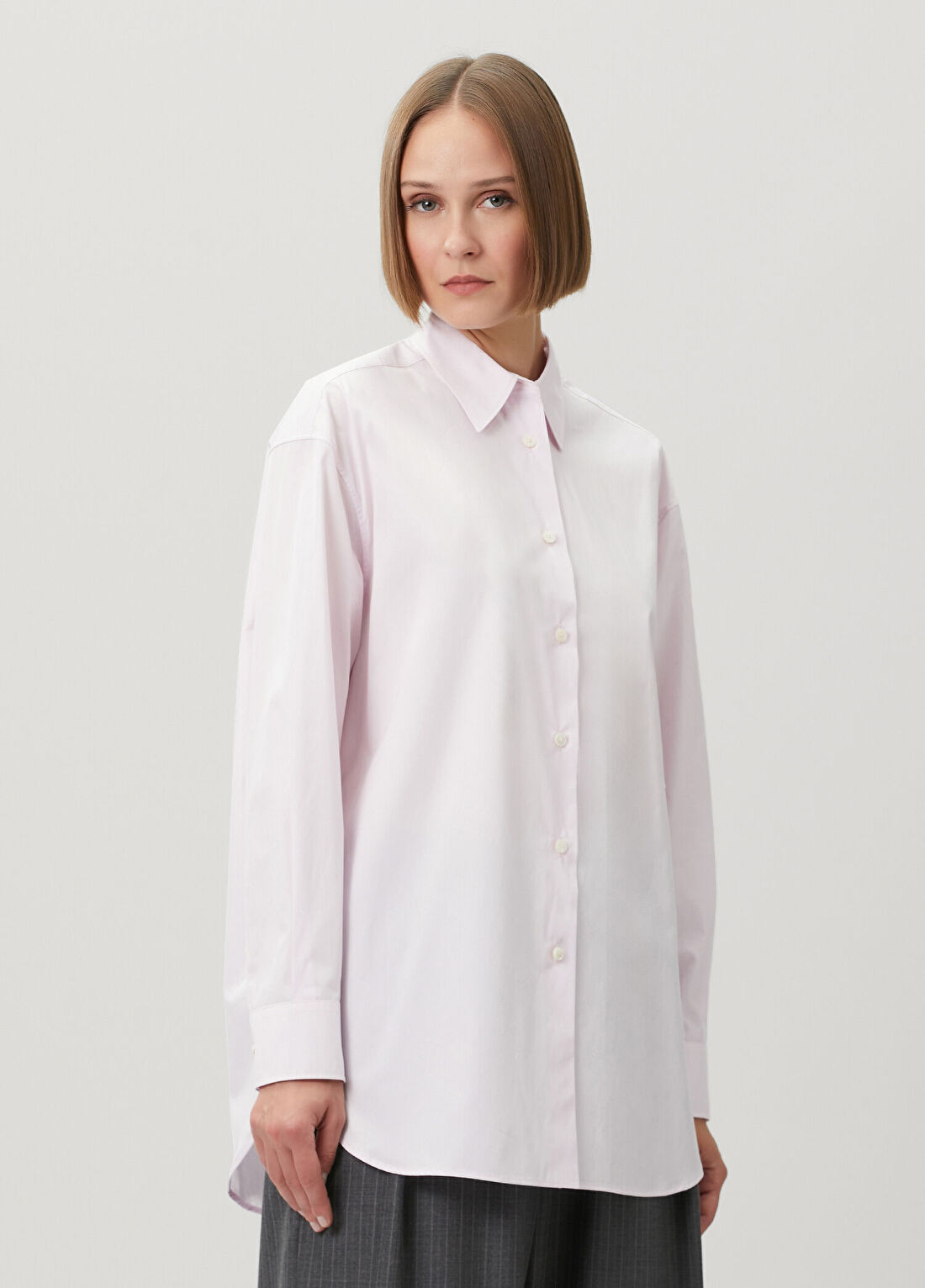 Jil Sander Açık Pembe Poplin Gömlek görsel 3