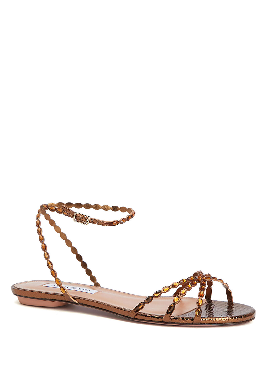 Aquazzura Love Struck Kahverengi Kadın Deri Sandalet görsel 2