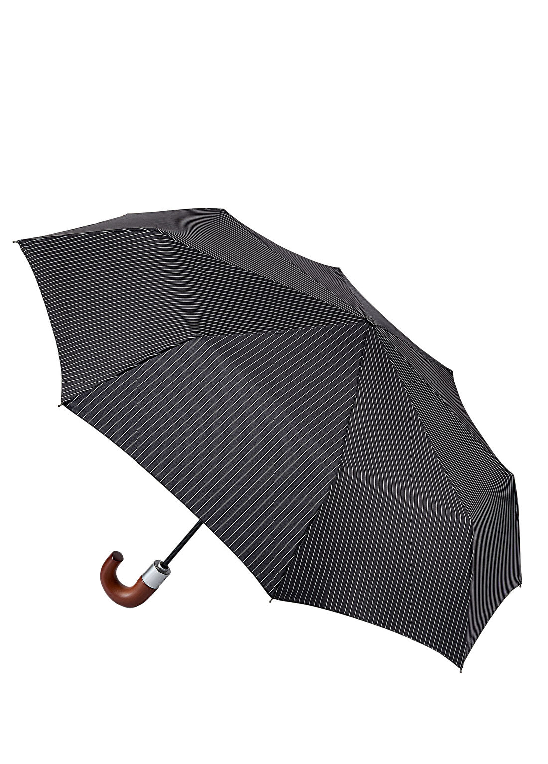 Fulton Chelsea 2 City Stripe Black & Grey Erkek Şemsiye