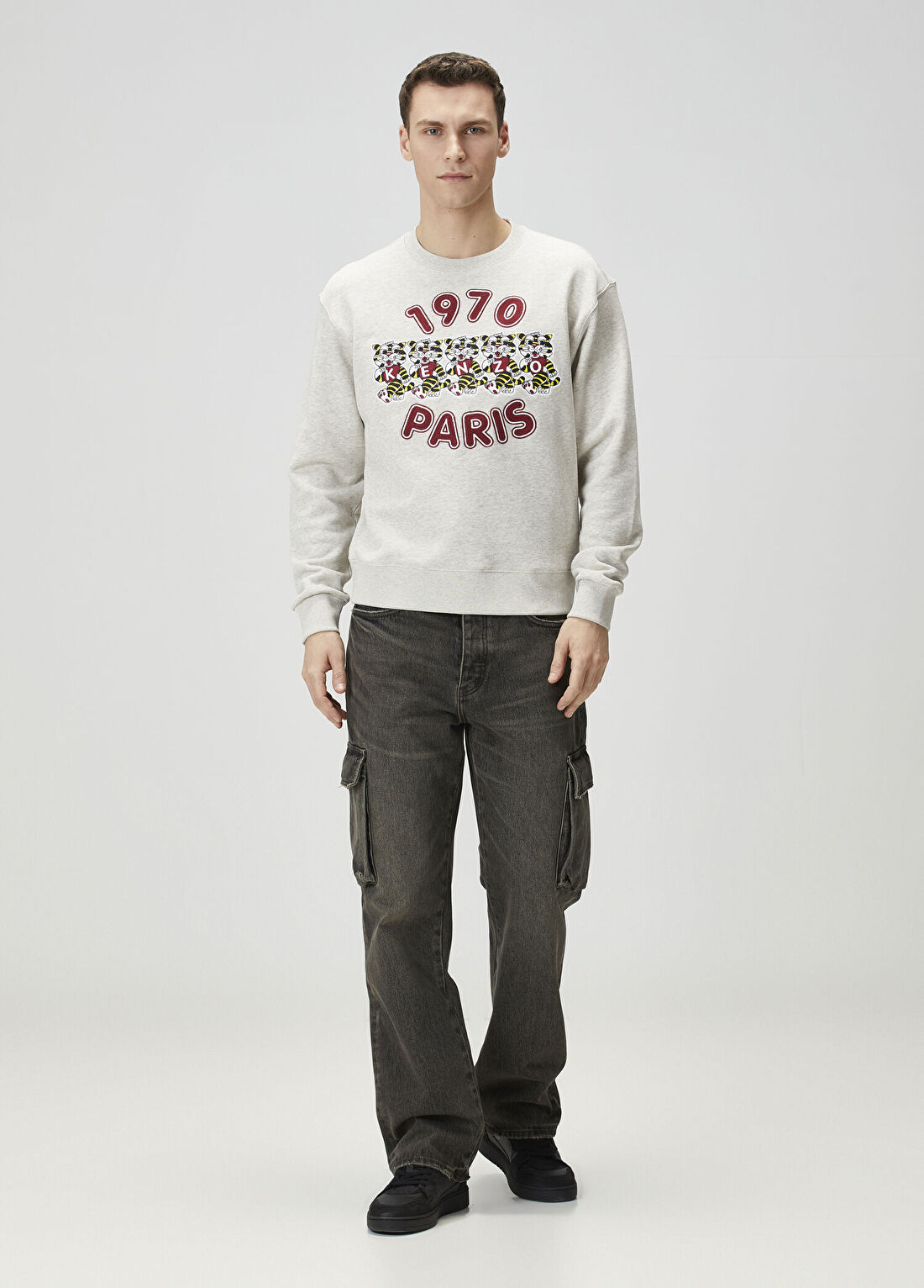 Kenzo Wild Tiger Açık Gri Sweatshirt görsel 2