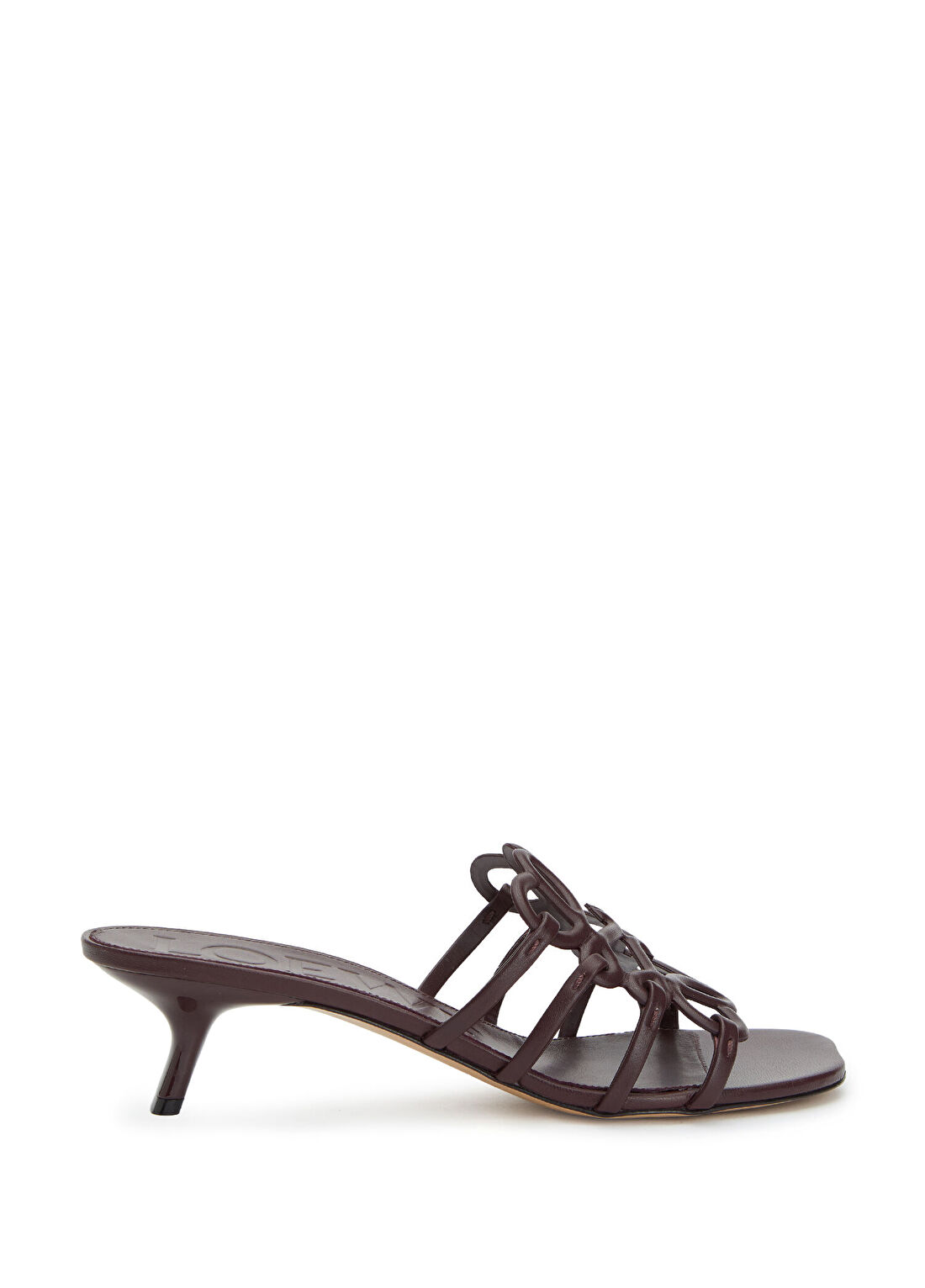 Loewe Petal Bordo Kadın Deri Terlik