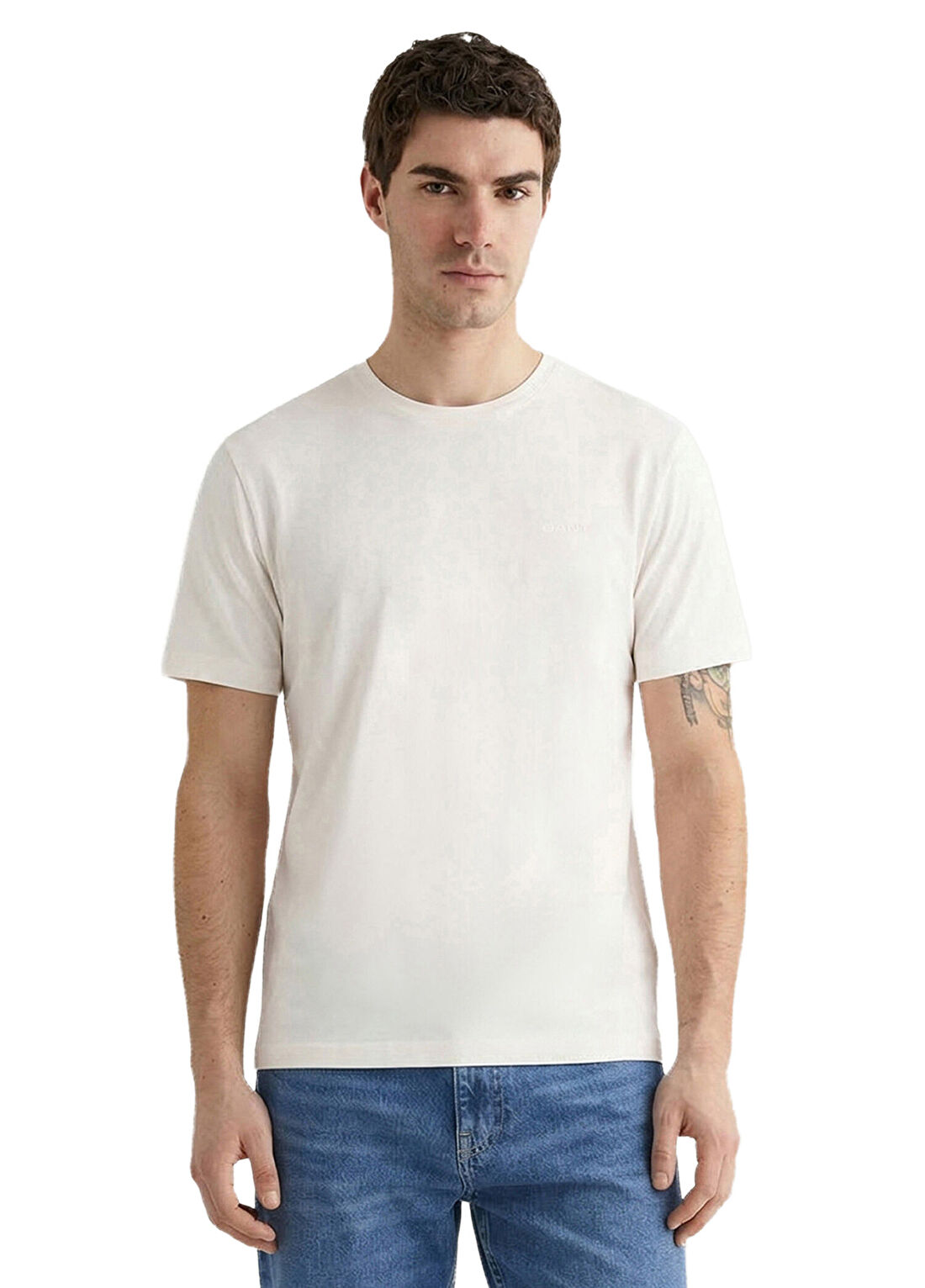 Gant Beyaz Kısa Kollu Erkek T-Shirt