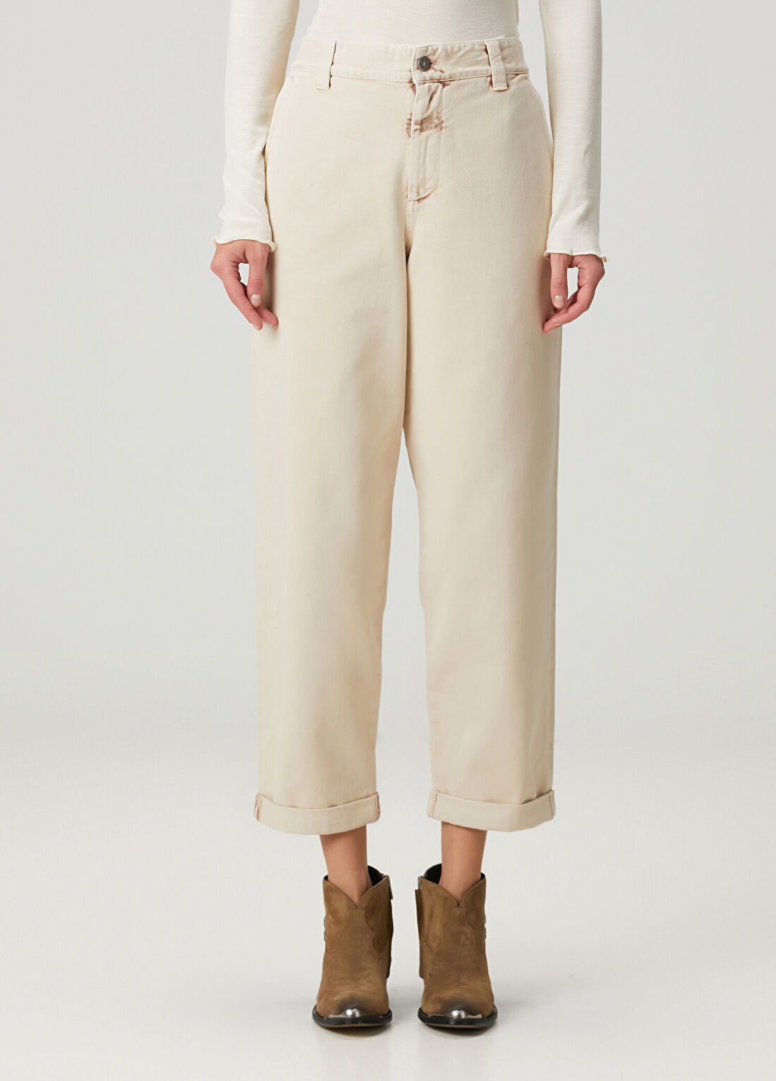 Golden Goose Bej Jean Pantolon görsel 2