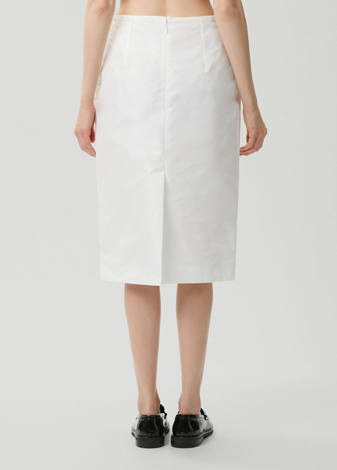 Jil Sander Beyaz Midi Kalem Etek görsel 4