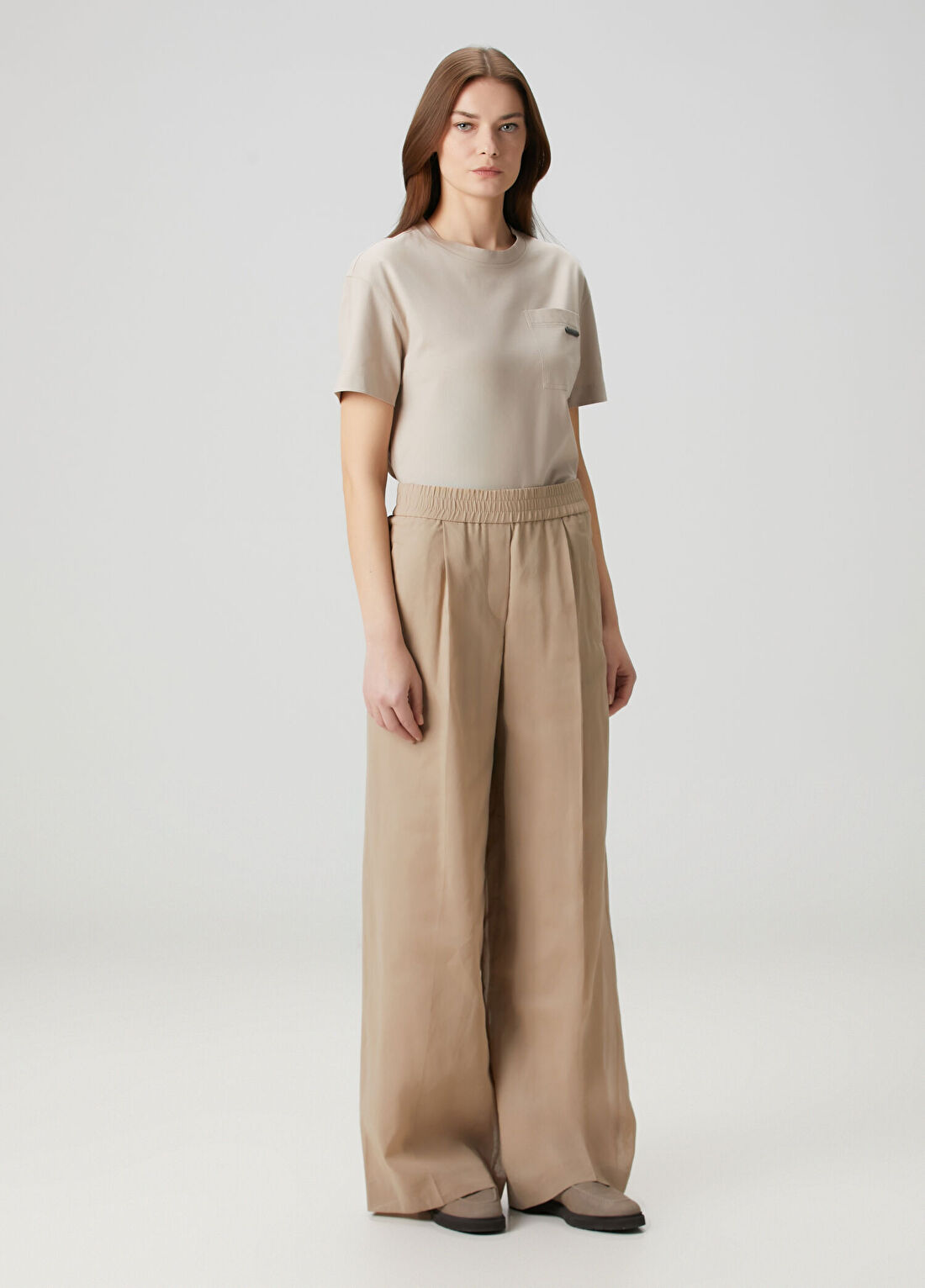 Brunello Cucinelli Bej T-shirt görsel 2
