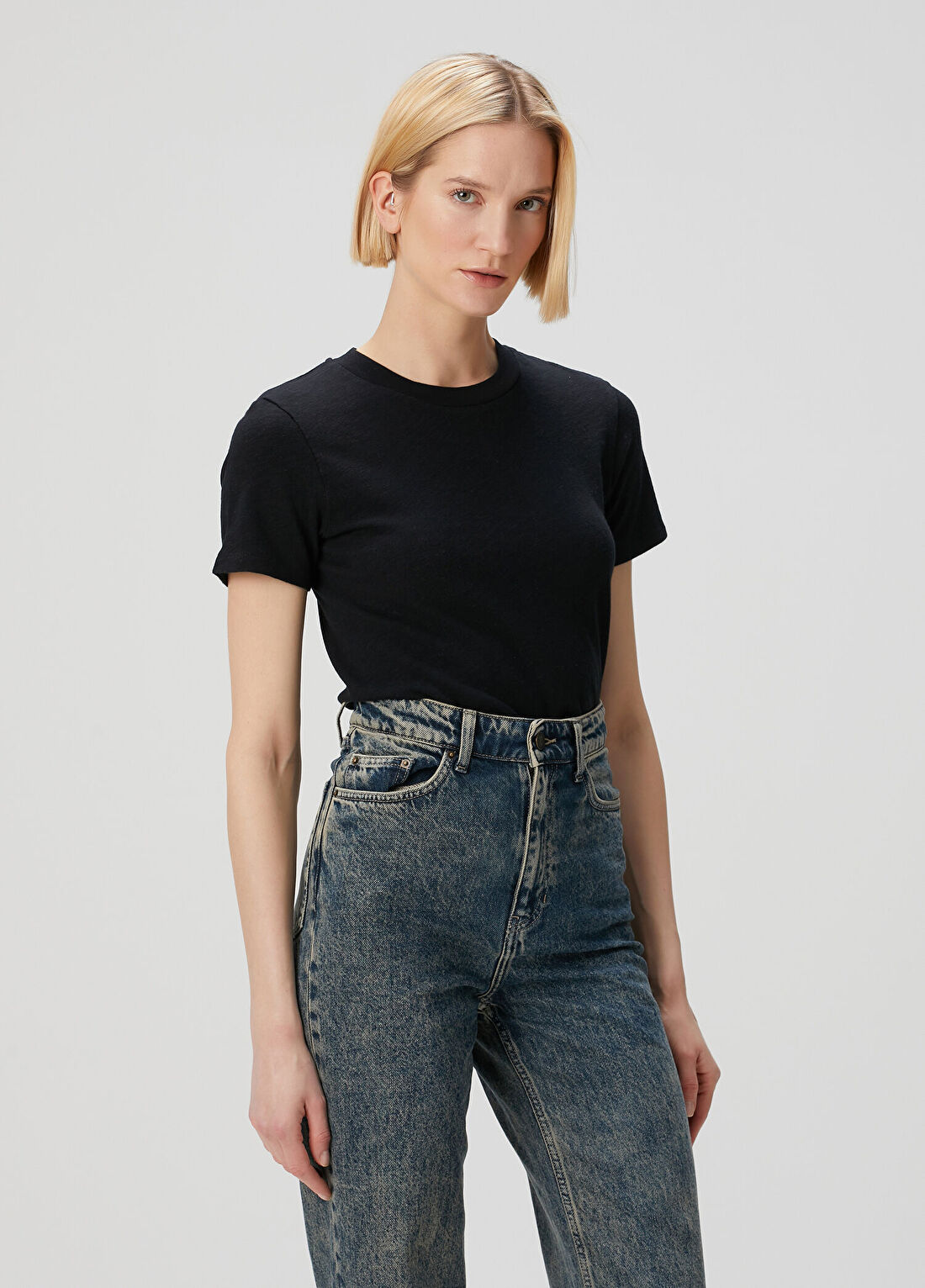 American Vintage Siyah T-shirt görsel 3