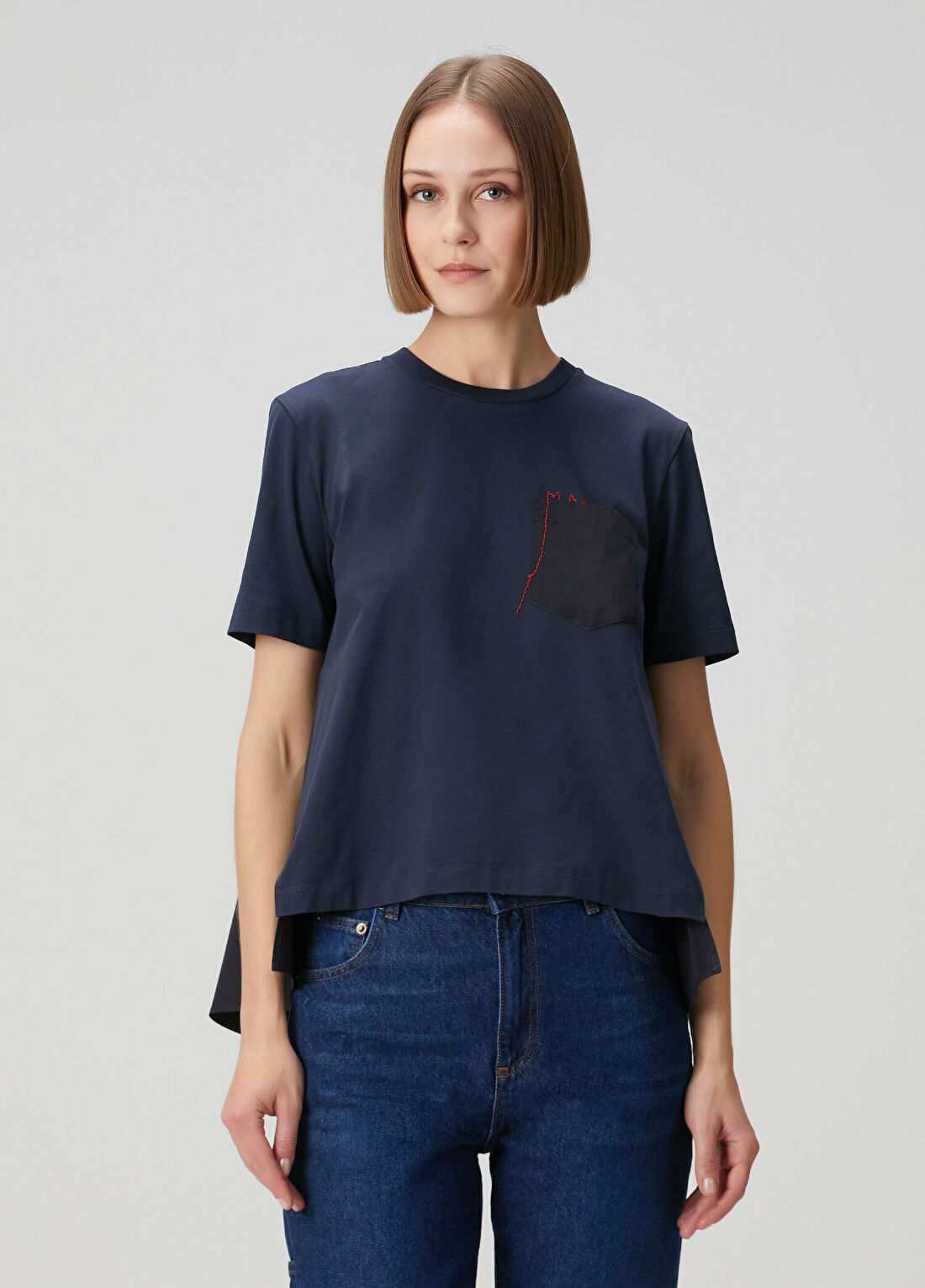 Marni Lacivert Garnili T-shirt görsel 3
