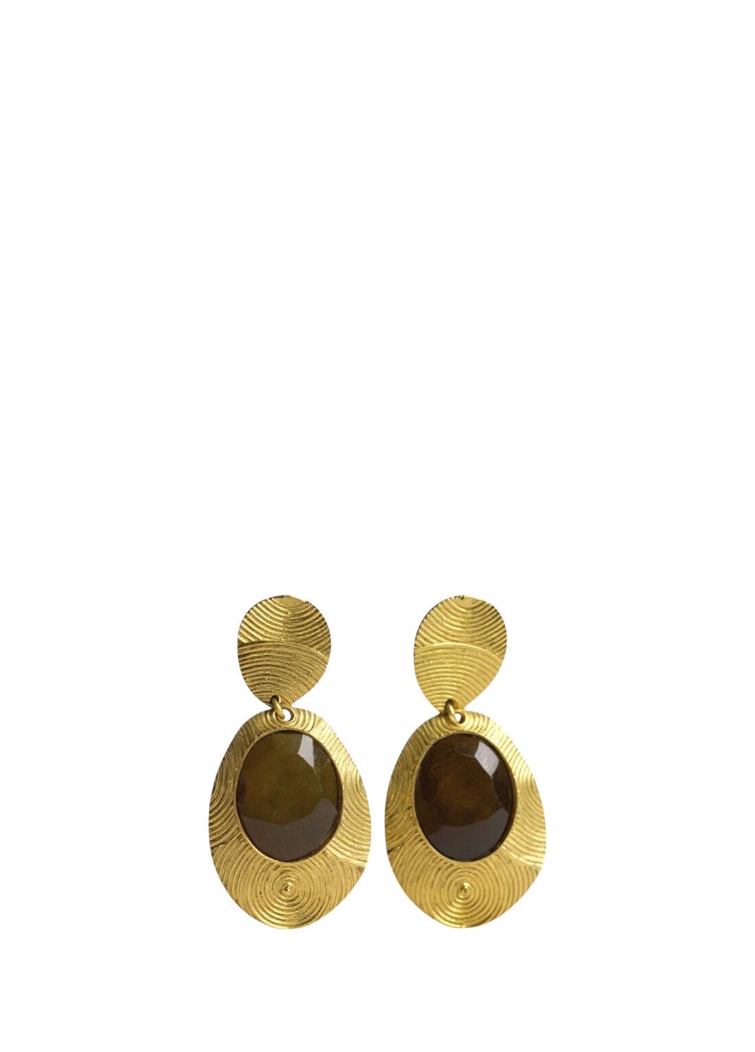 La Pluie Terra Earrings 22 Ayar Altın Kaplama Kadın Küpe