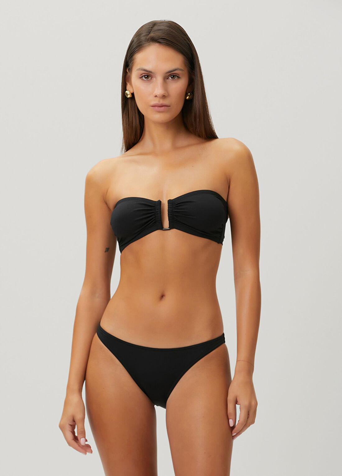 Eres Show Siyah Straplez Bikini Üstü görsel 3