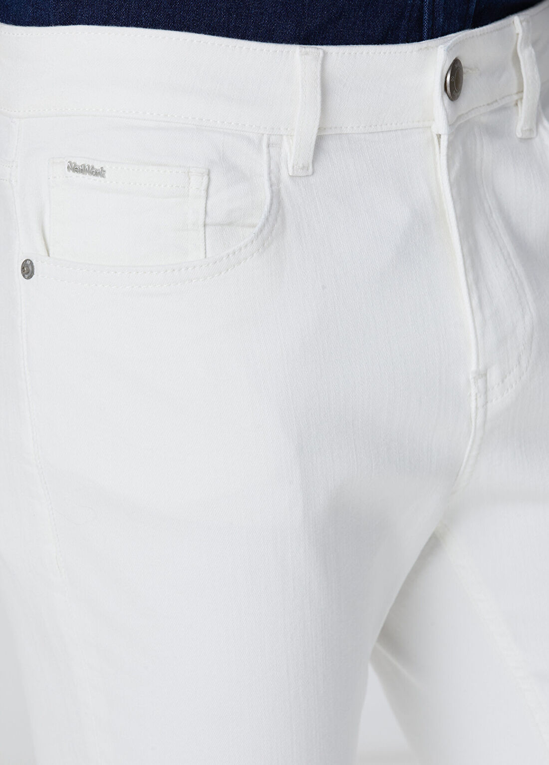 Network Kırık Beyaz Denim Pantolon görsel 4