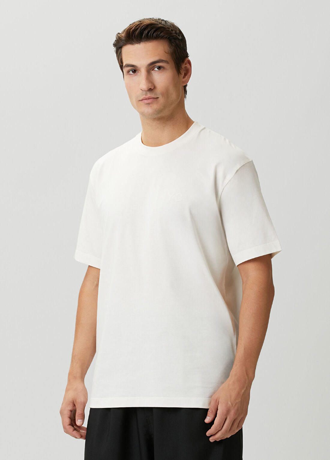 Y-3 Regular Fit Krem T-shirt görsel 3