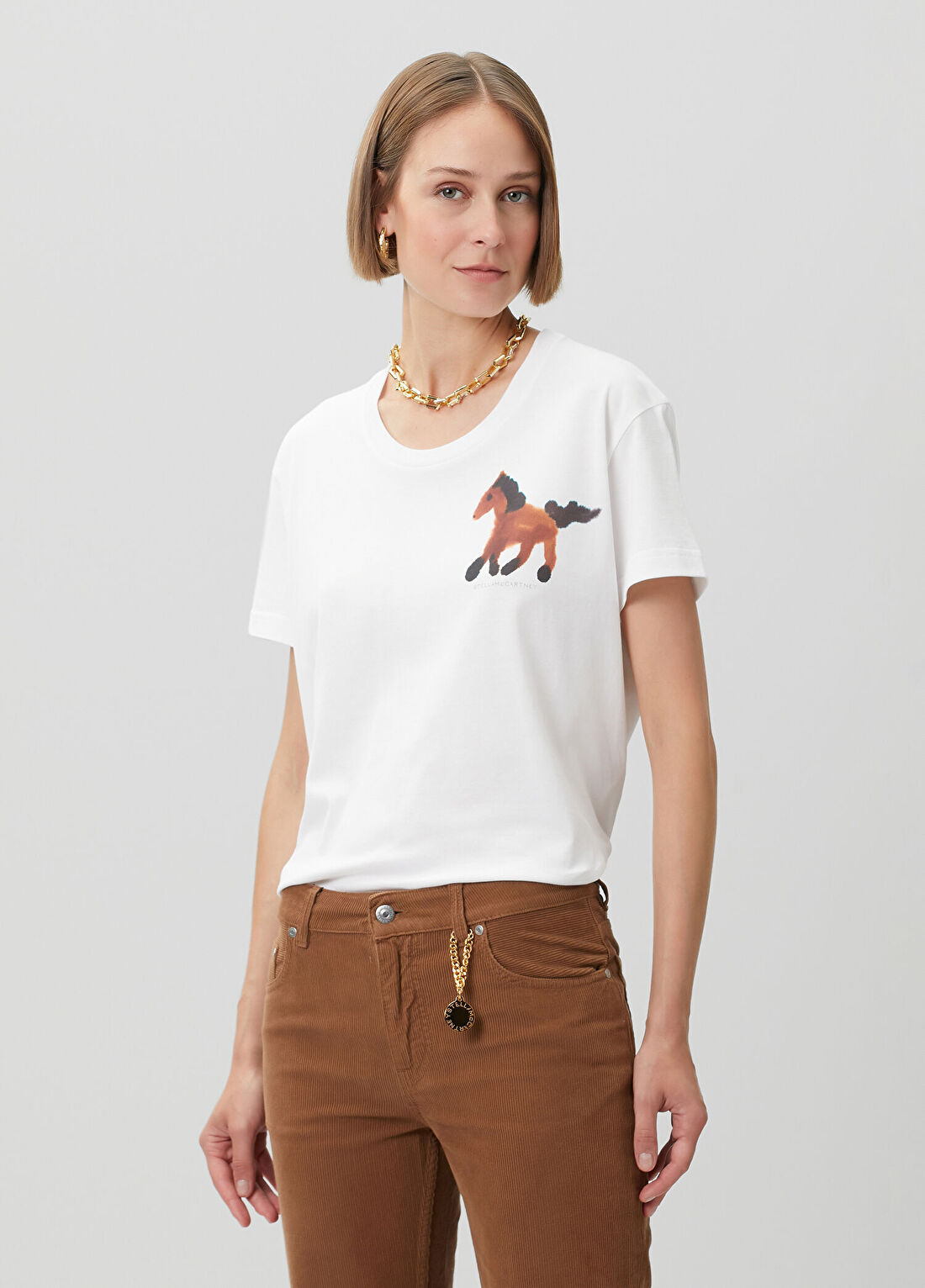 Stella McCartney Beyaz Baskılı T-shirt görsel 3