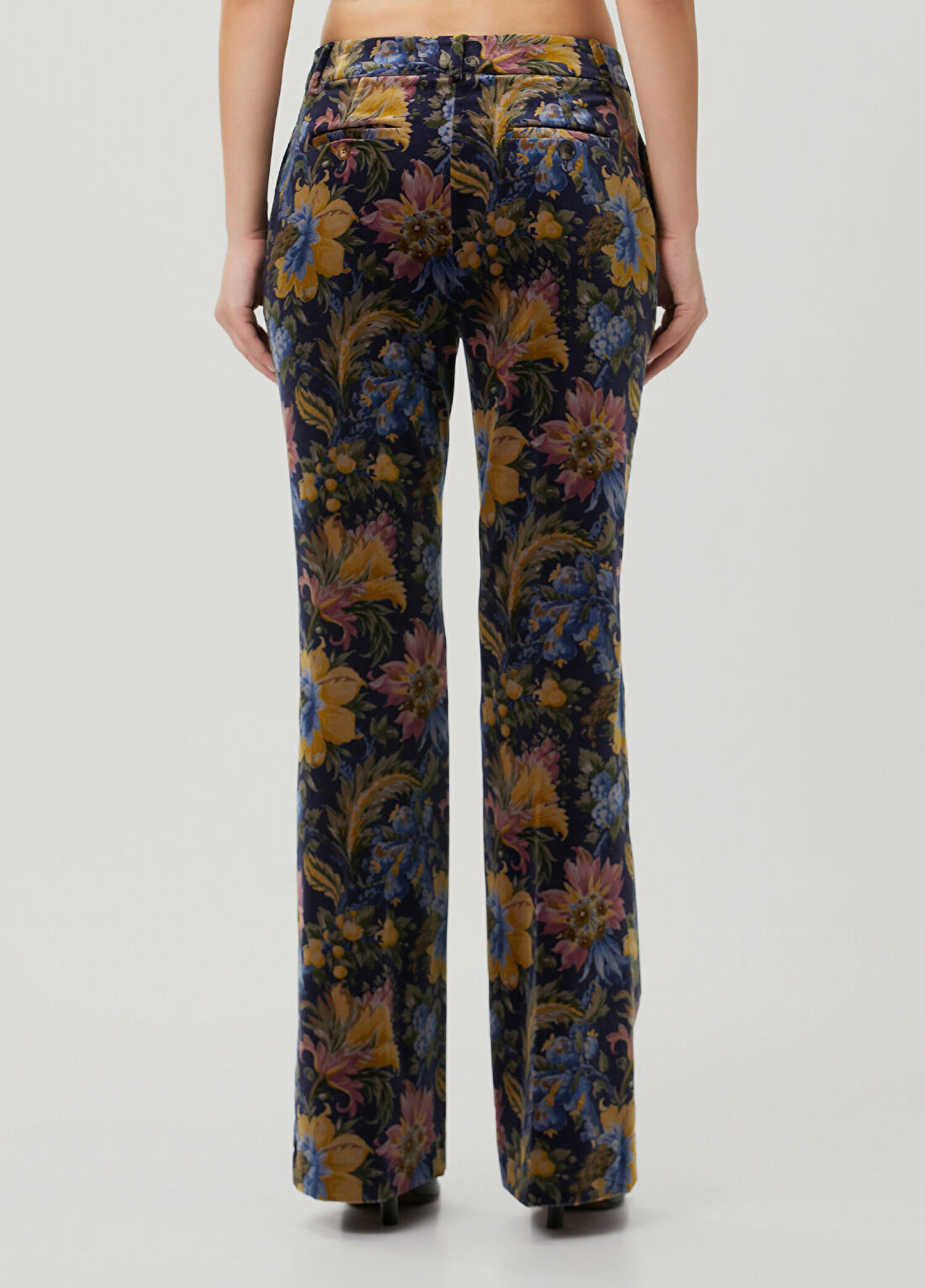 Etro Colorblocked Çiçek Desenli Pantolon görsel 4