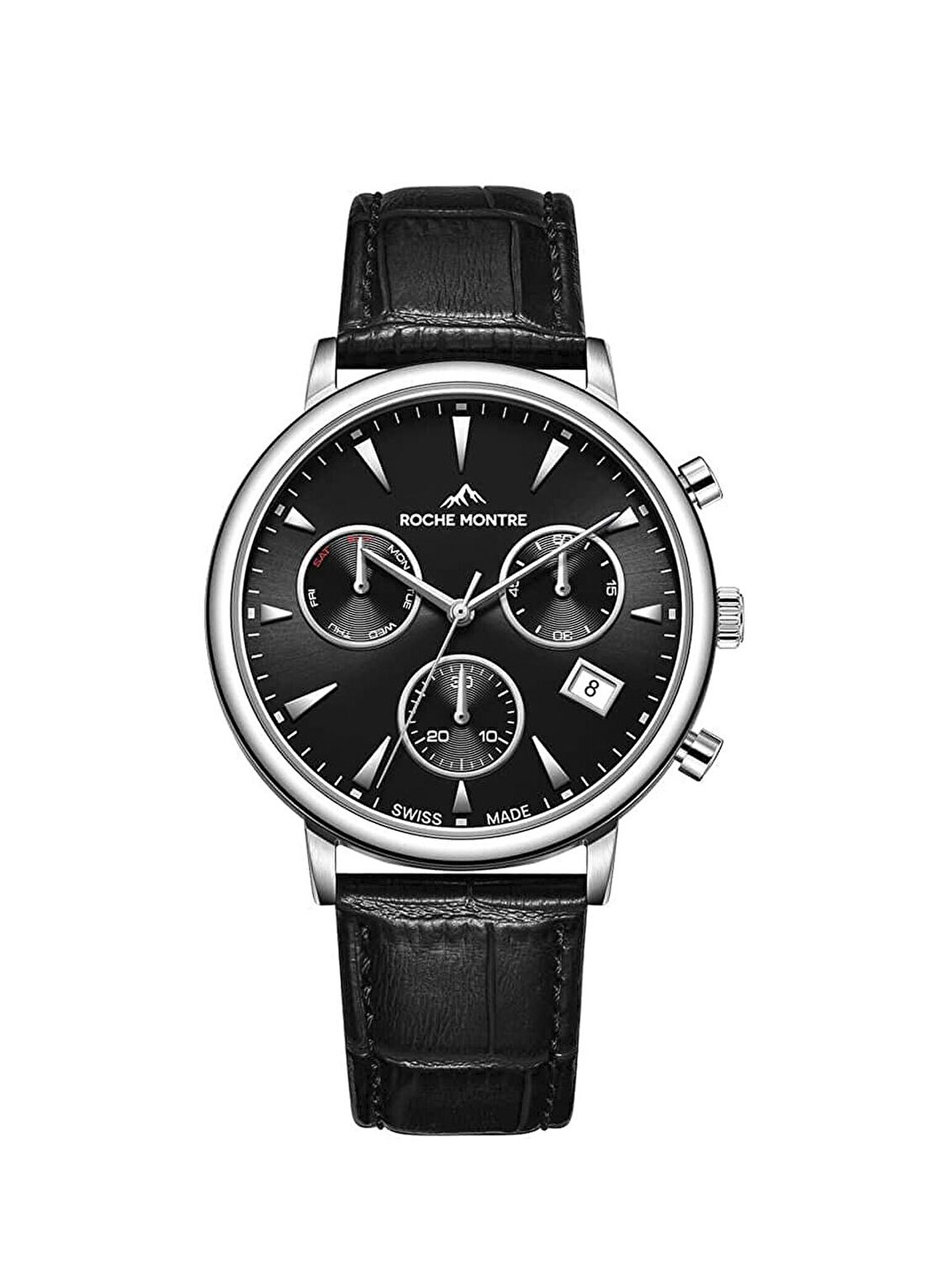 Roche Montre RMG6014-03 Buin Chrono Siyah Deri Erkek Kol Saati