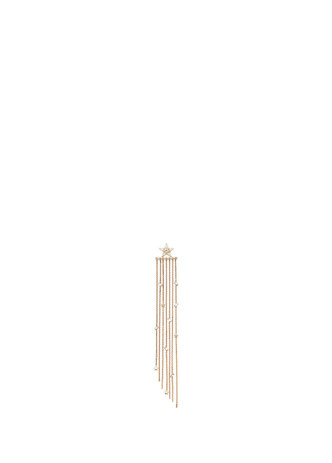 Bee Goddess Chain Pırlantalı Kadın Altın Küpe