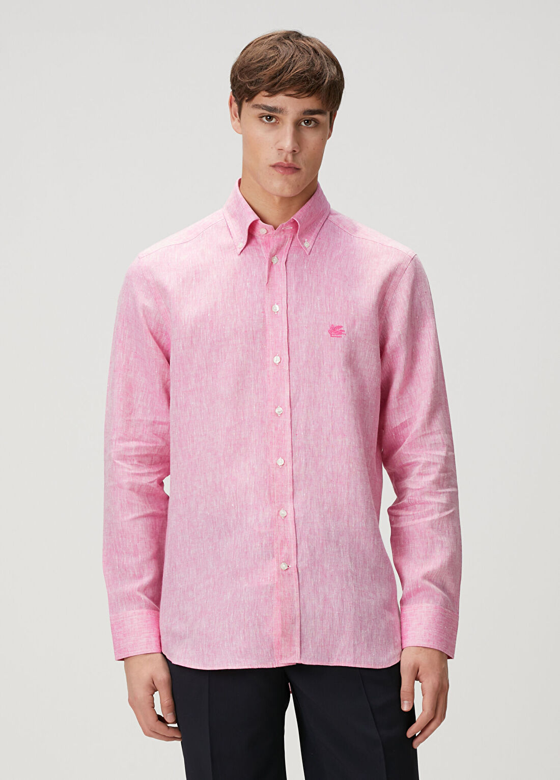 Etro Koyu Pembe Keten Gömlek
