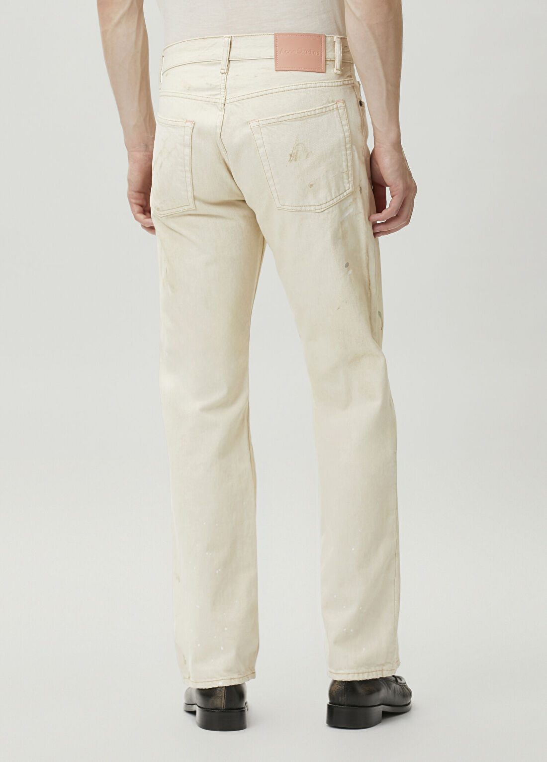 Acne Studios Beyaz Jean Pantolon görsel 3