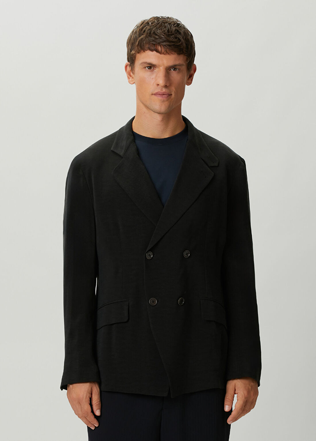 Giorgio Armani Siyah Kruvaze Ceket