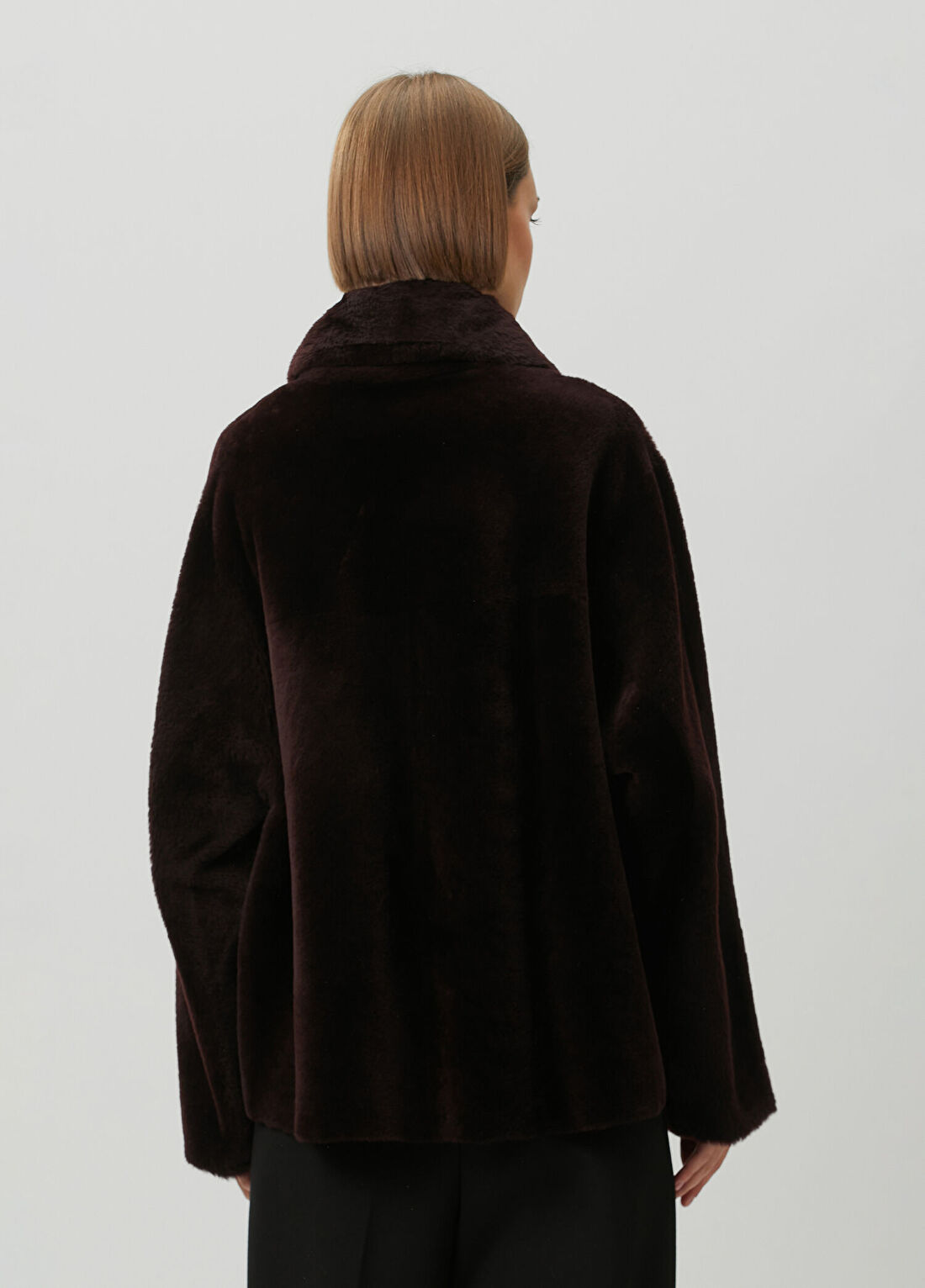 Kiton Bordo Çift Taraflı Kaban görsel 4