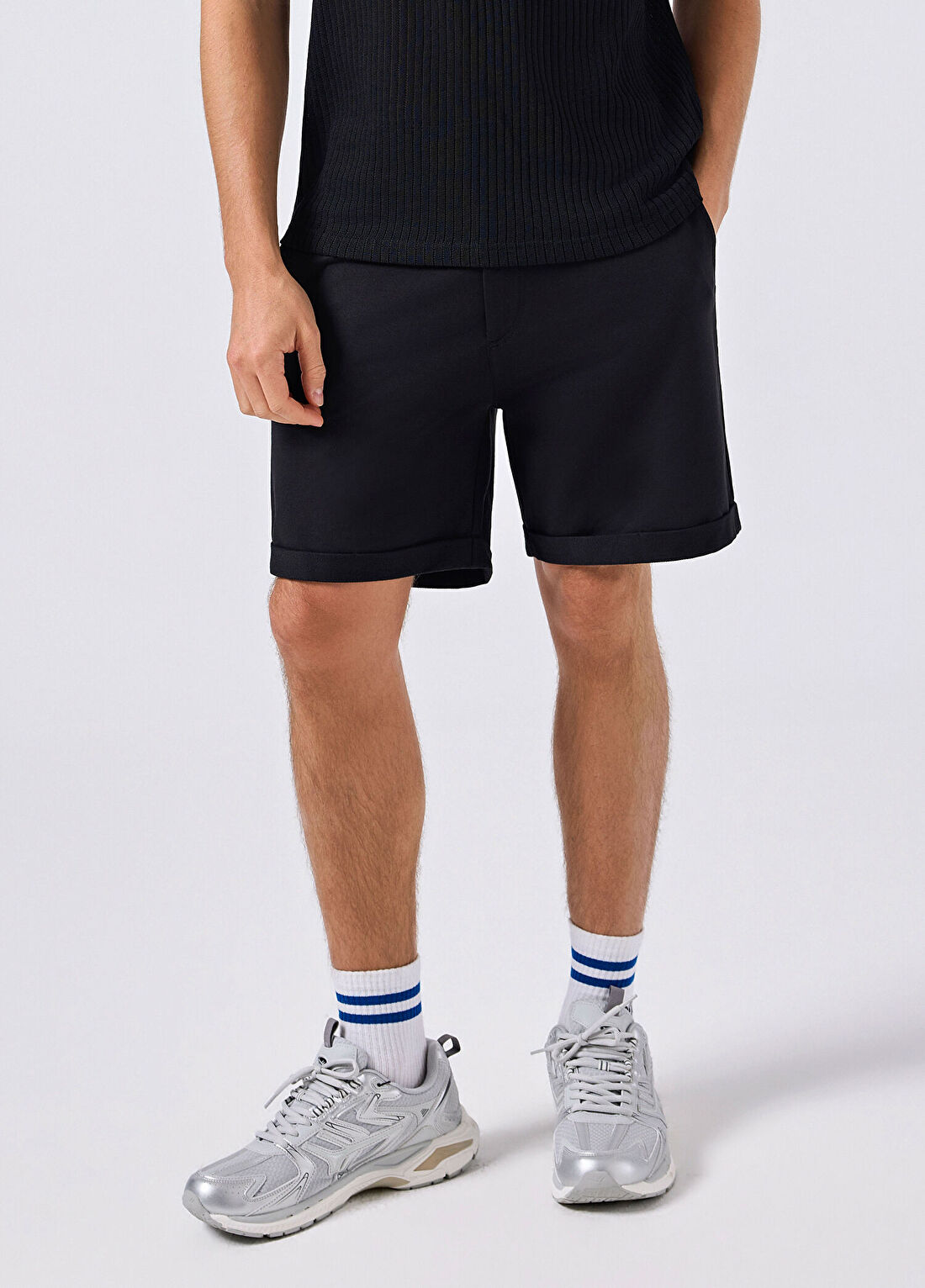 Ellesse Siyah Pamuklu Erkek Şort 6SM4014-BK görsel 4