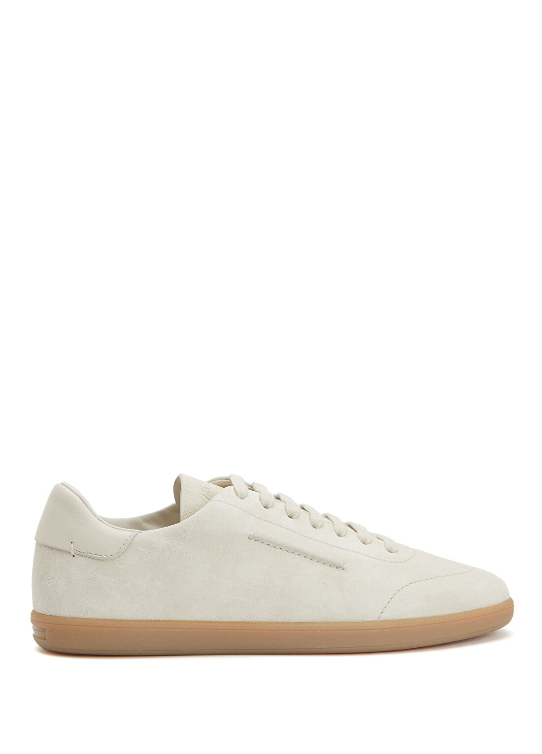 Zegna Krem Erkek Süet Sneaker